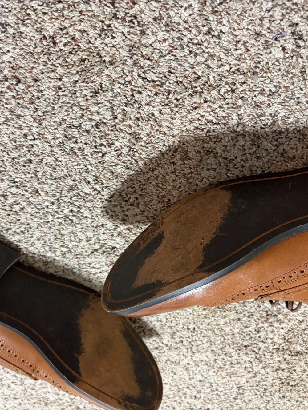 Nunbush Men's Brown Leather Wingtip Dress Shoes size 12